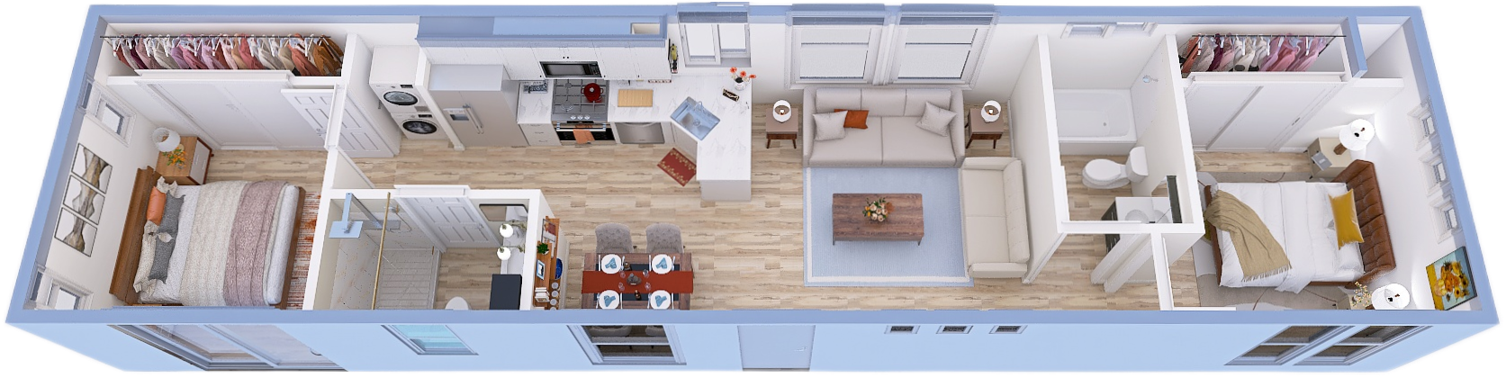 2 Bedroom Tiny Home ADU • 2025 2 Bedroom floorplan 2025 2 Bedroom floorplan