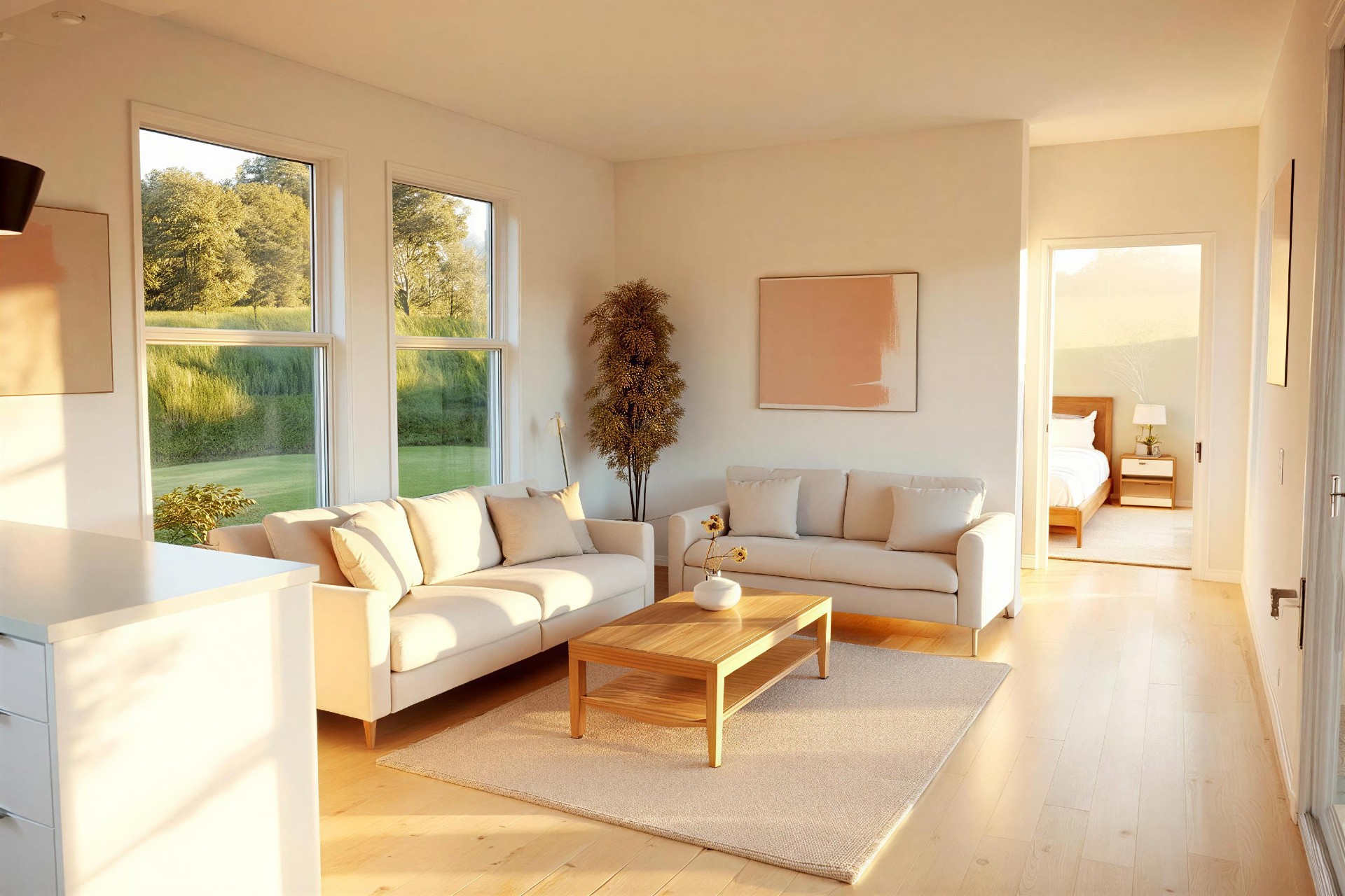 2 Bedroom Tiny Home ADU • Pure Living Room Pure Living Room